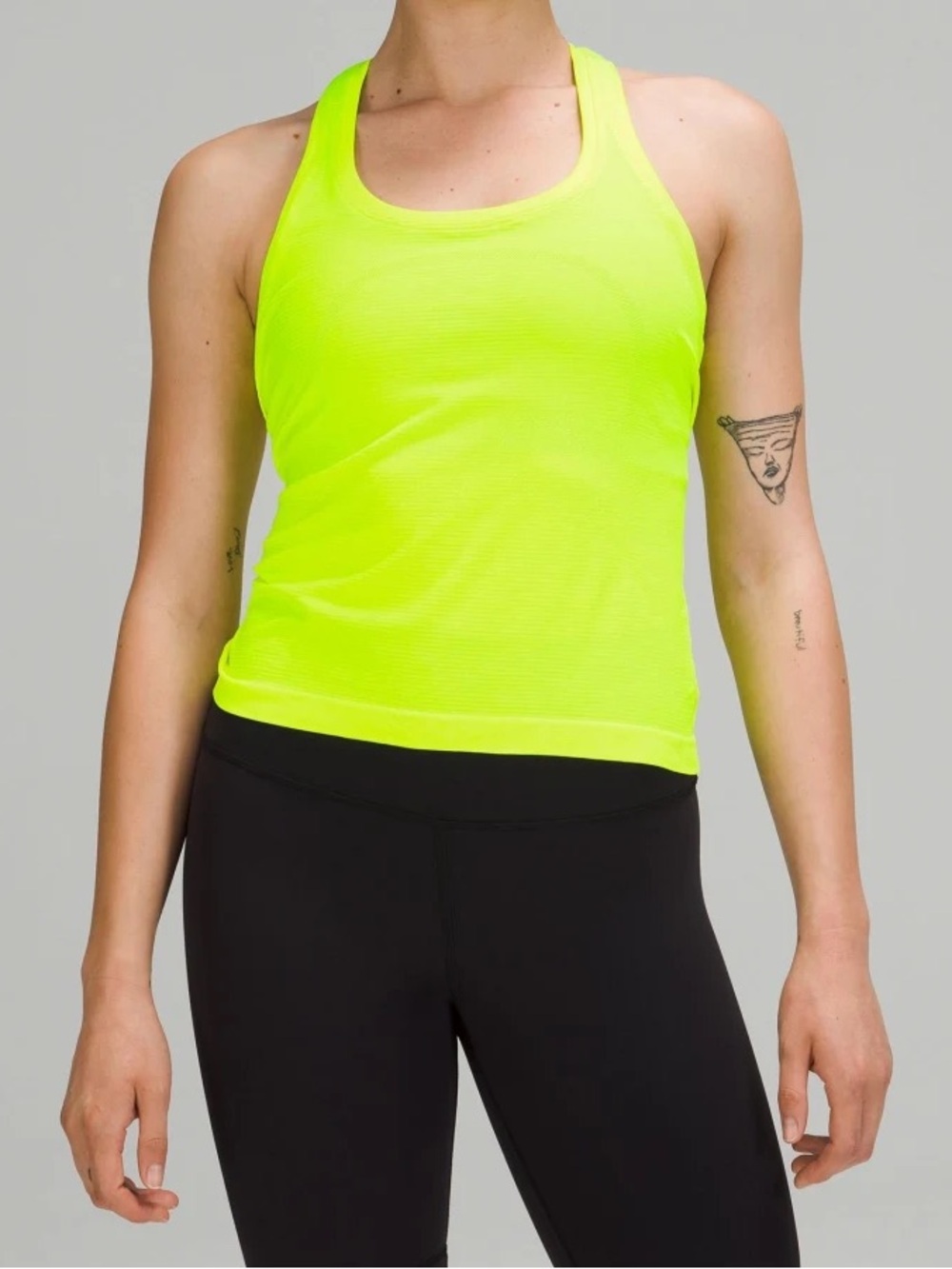 Swiftly Tech Racerback Tank Top 2.0 Race Length- Highlight Yellow